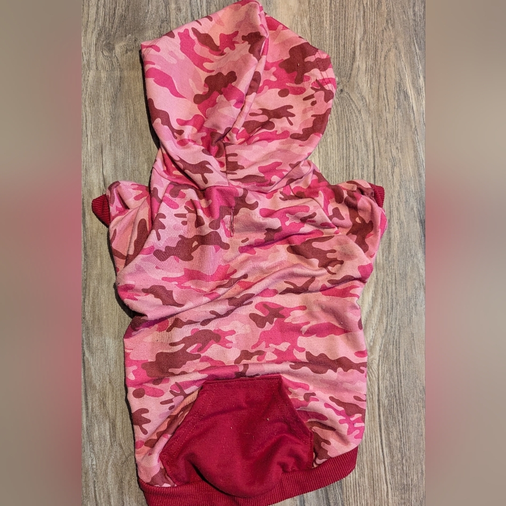 Pink Camouflage Dog Hoodie